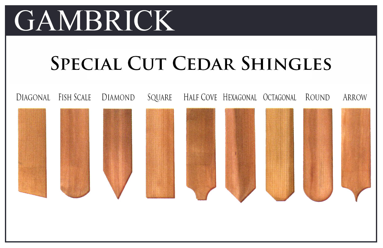 special cut cedar shake shingles siding chart - Gambrick