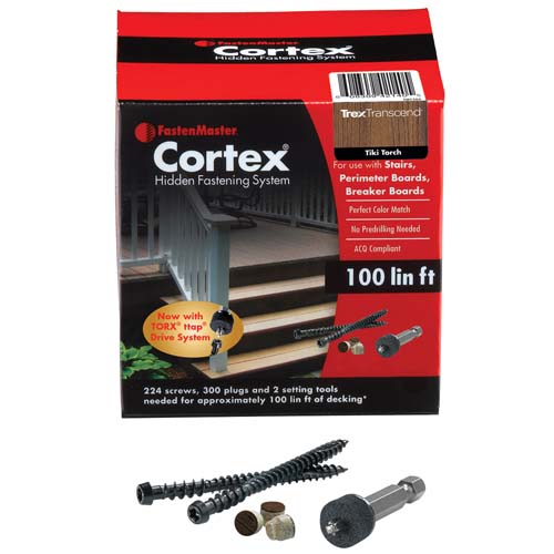 cortex hidden deck fasteners 100 linear ft box