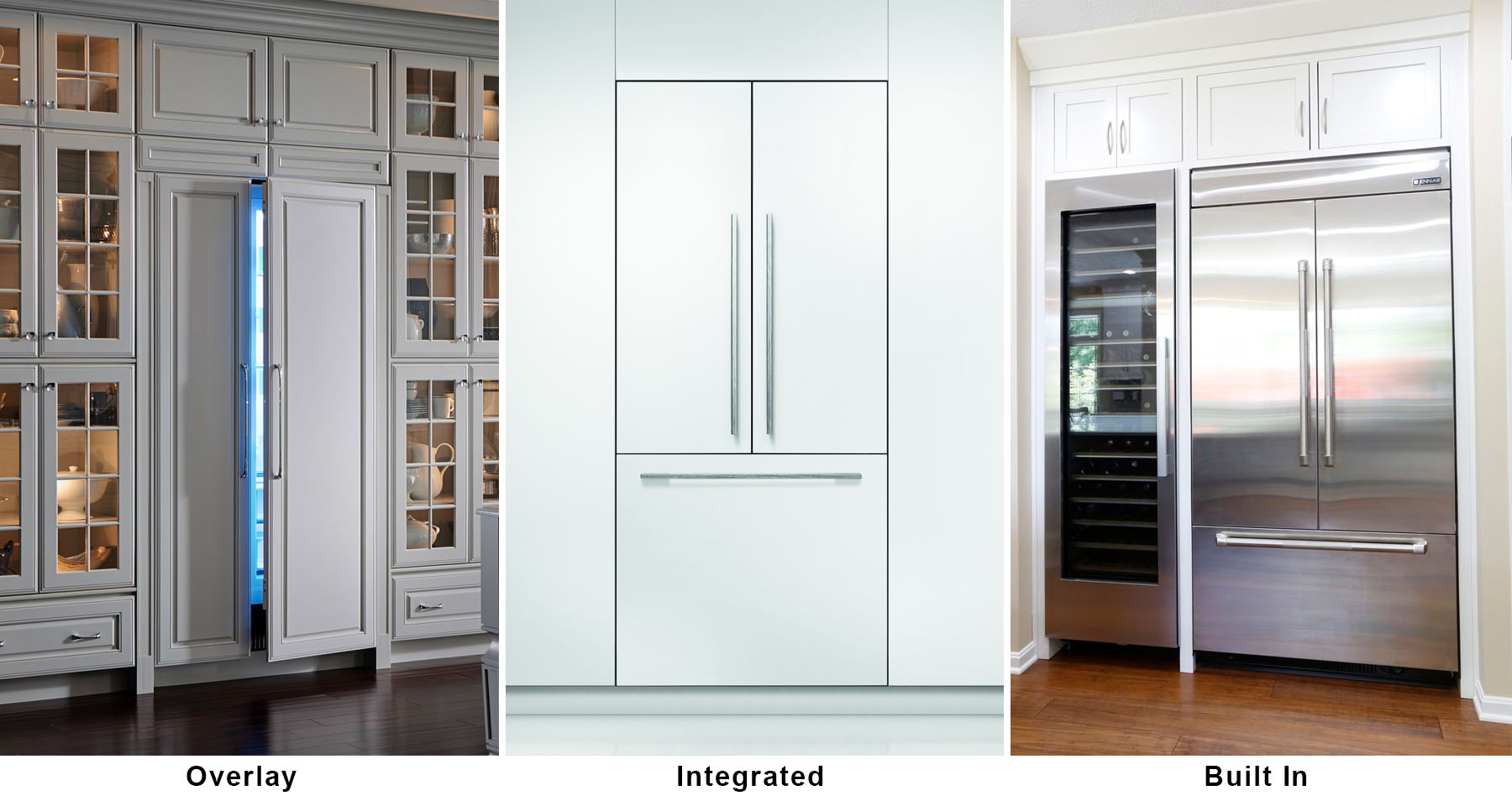 built in refrigerator type comparison pic | Gambrick