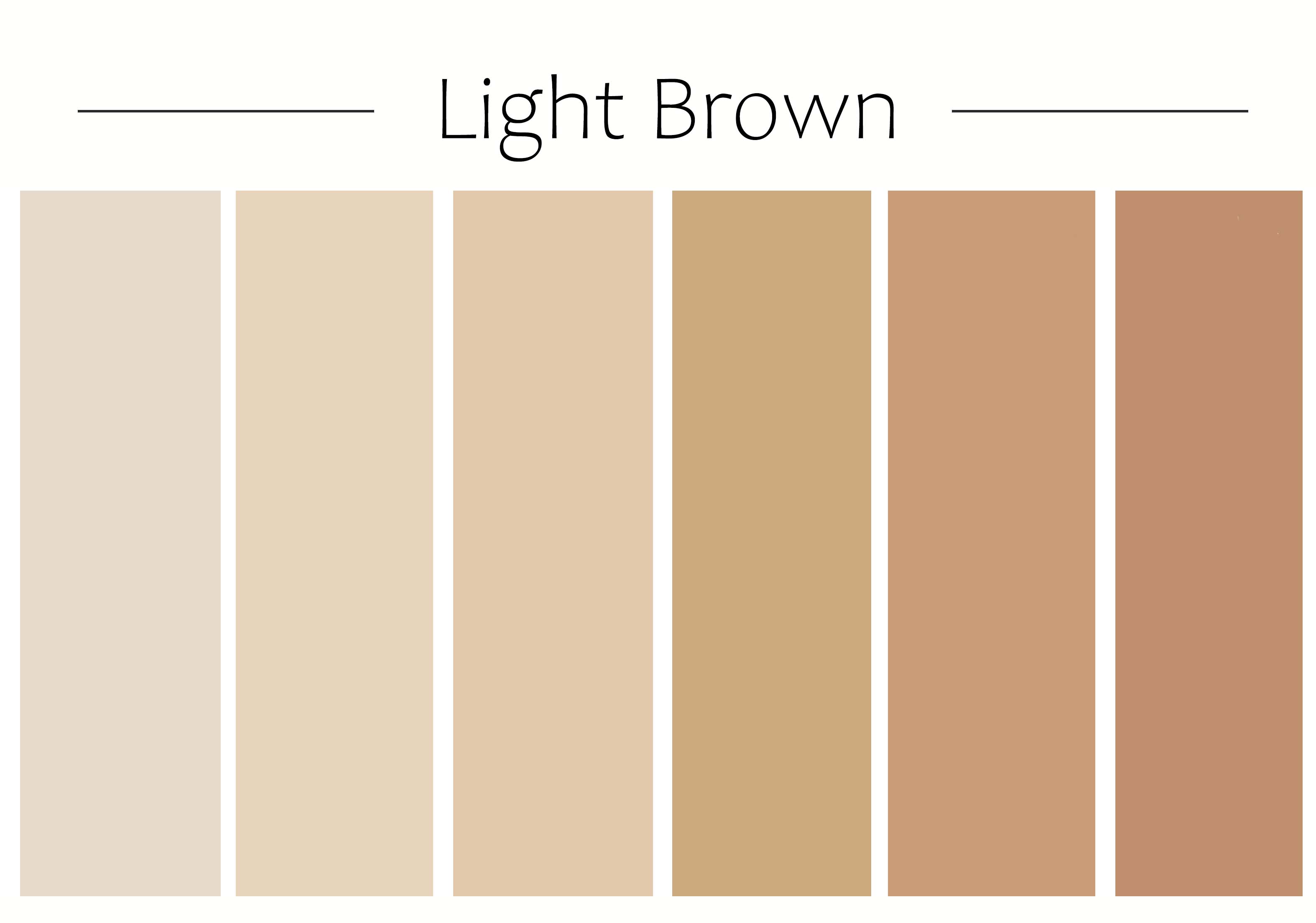 Light Brown Color Chart 1 