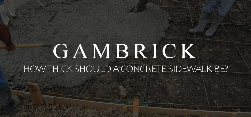 How Thick Should A Concrete Sidewalk Be? banner pic