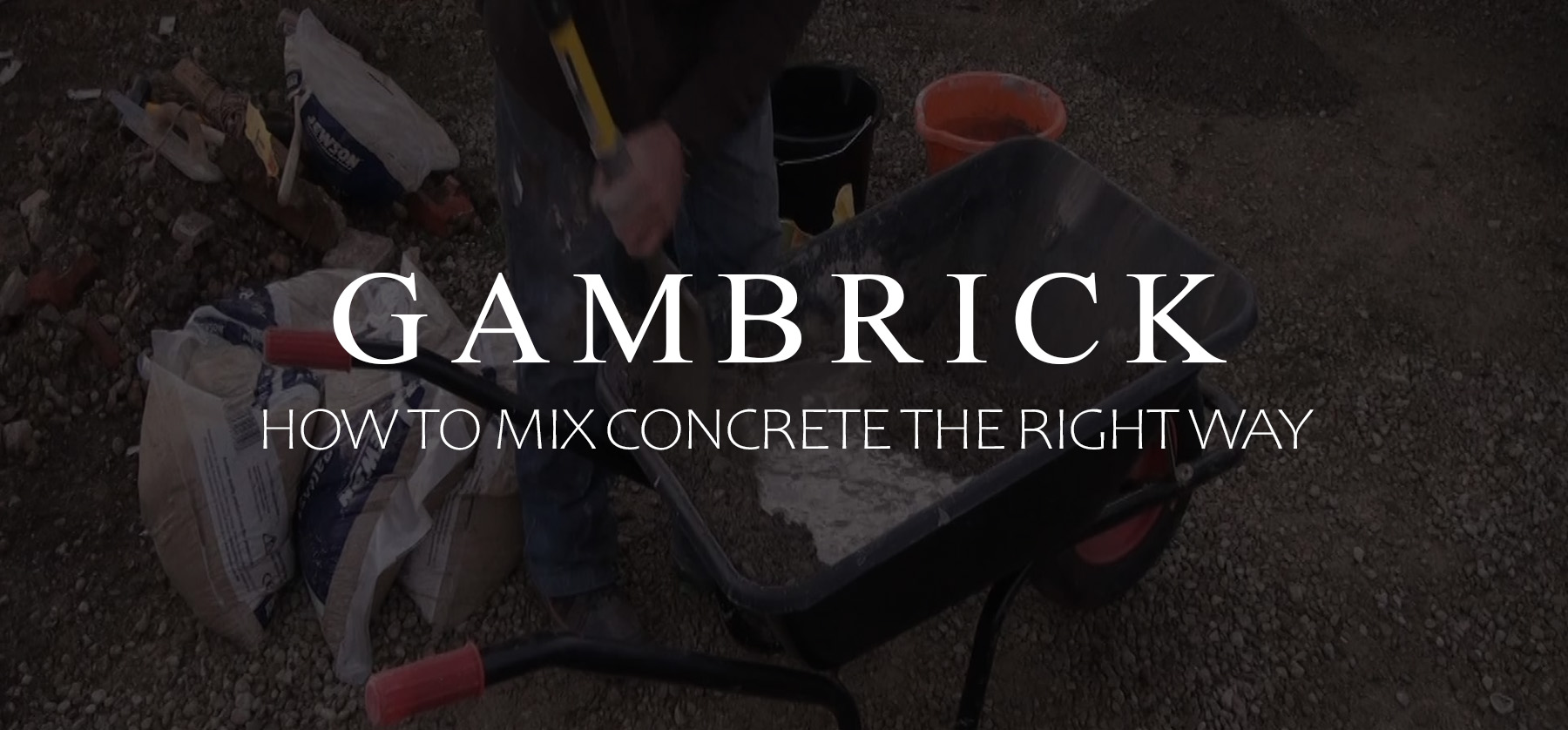 how to mix concrete the right way banner pic