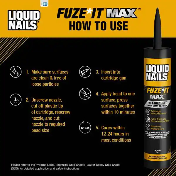 Liquid Nails Fuze It Max