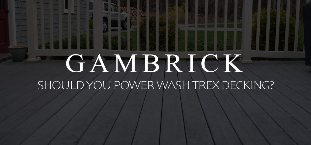 should you power wash Trex decking banner pic