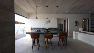 board formed concrete kitchen ceiling 1