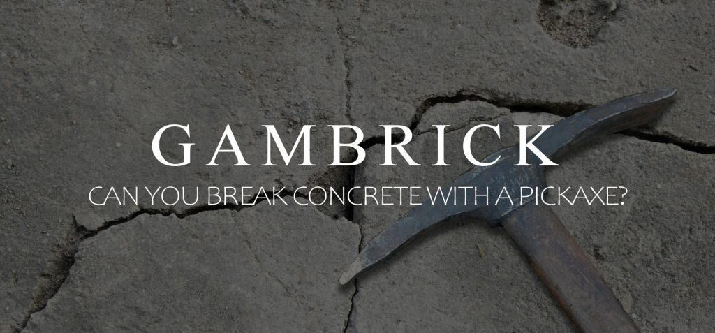 can you break concrete with a pickaxe banner