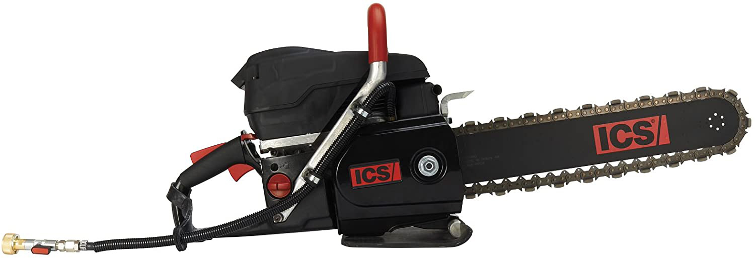 ICS gas powered concrete chainsaw with water supply