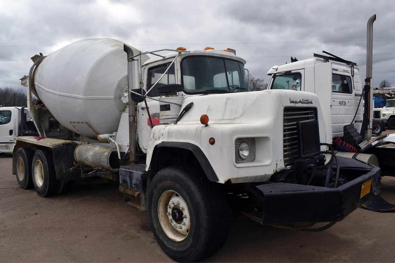 8-10 Cubic yard concrete truck weighing approximately 25,000 pound made by Mack.