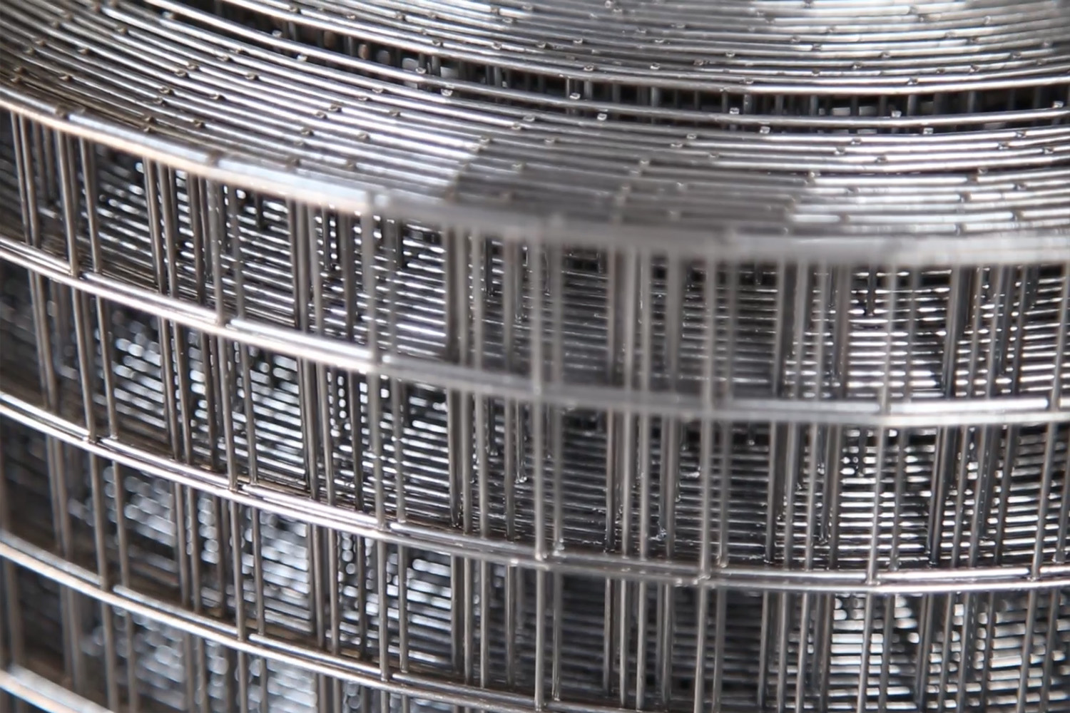 closeup view of a welded wire fencing roll