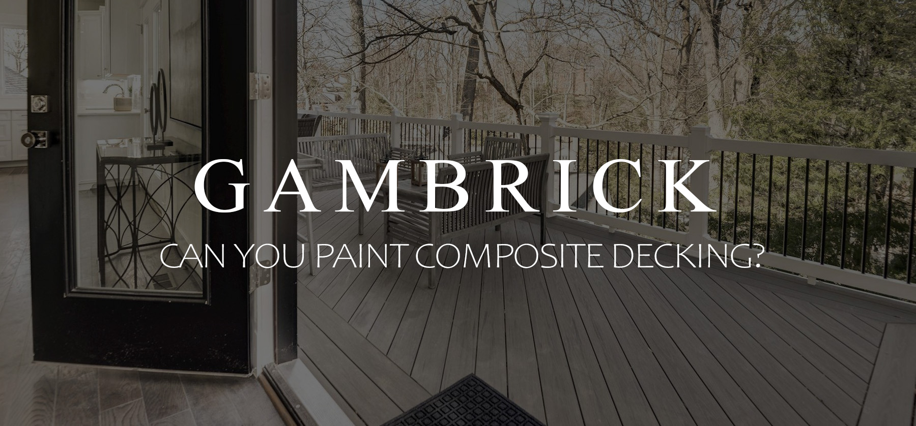 can you paint composite decking banner