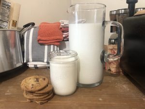 how much does a gallon of milk weigh milk pitcher glass & cookies
