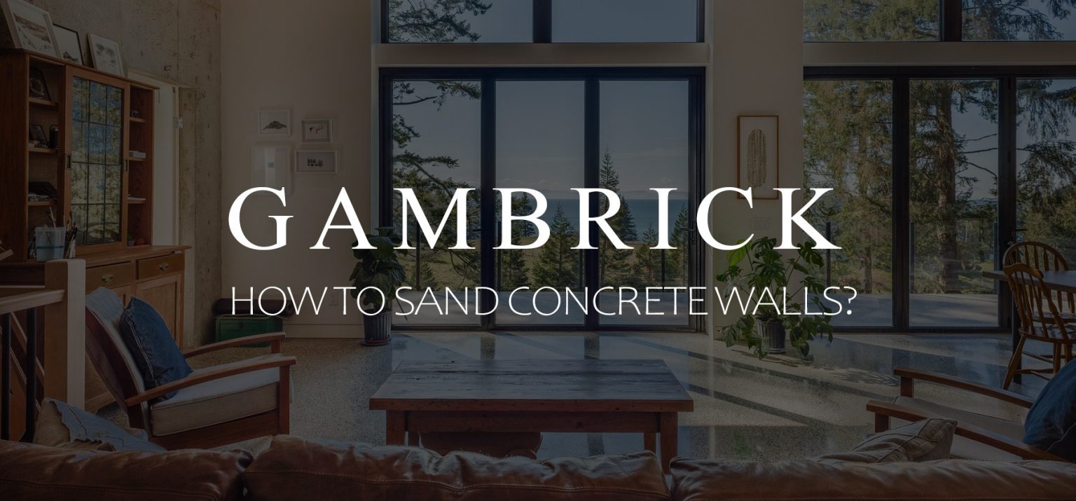 How To Sand Concrete Walls