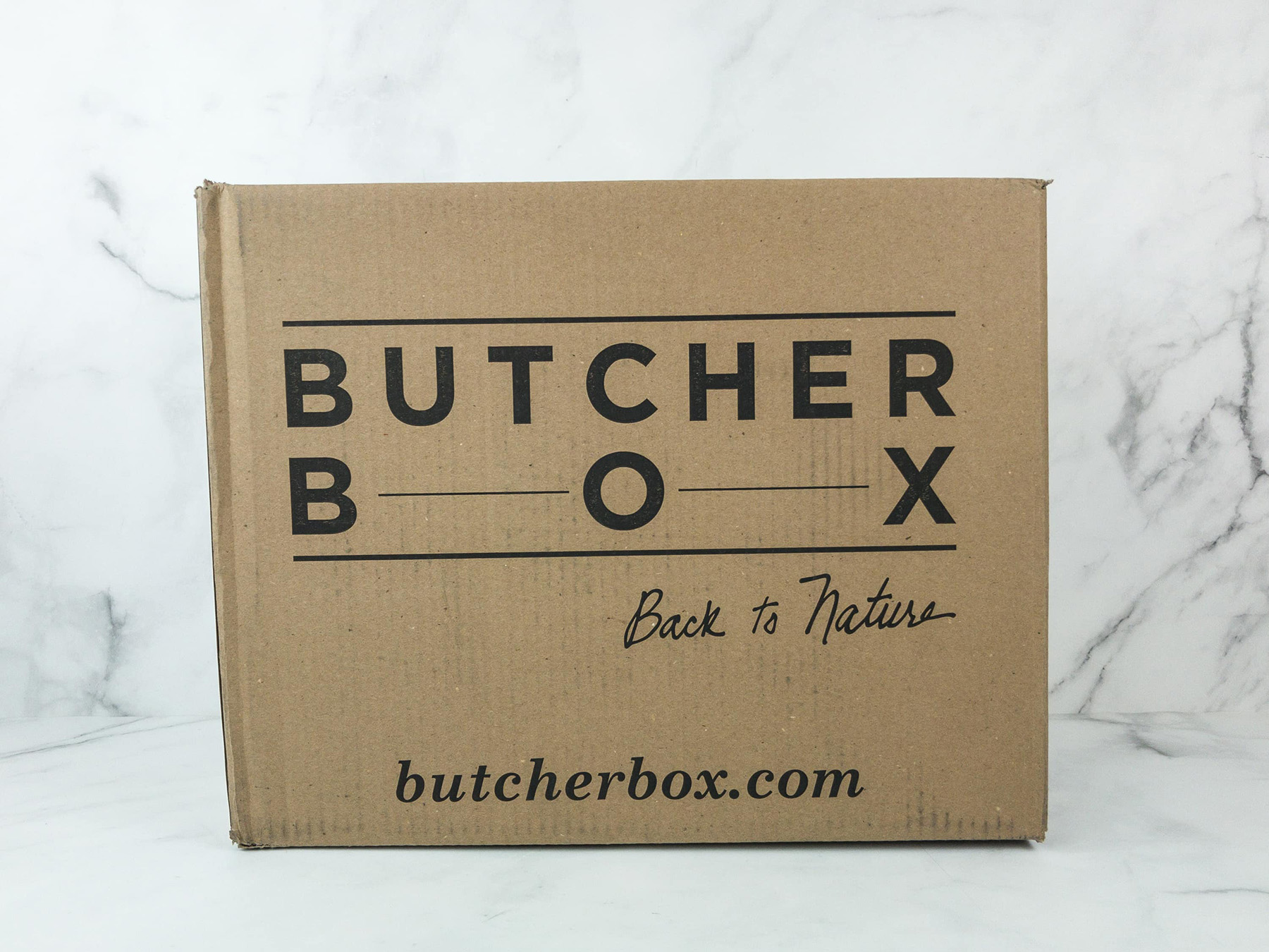 butcher box on a counter