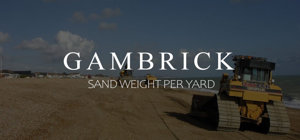 sand weight per yard banner
