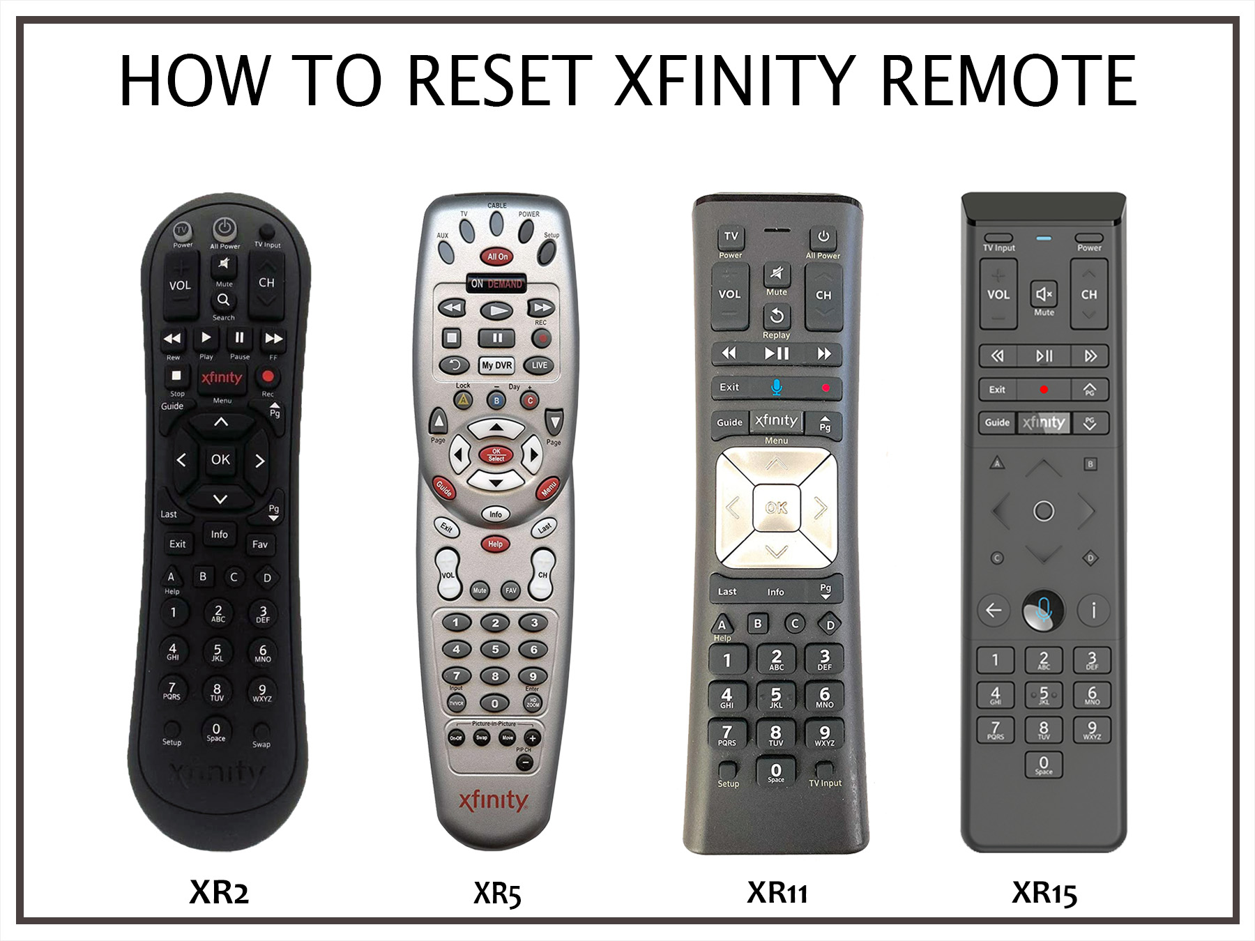how to reset xfinity remote 2