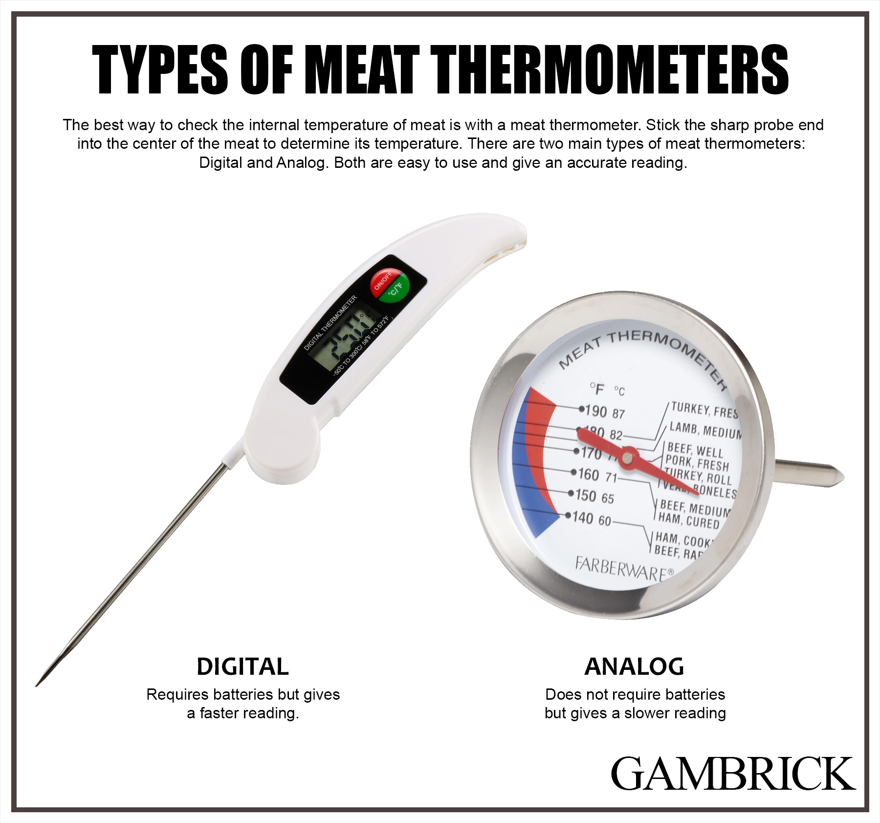 types of meat thermometers infographic chart 1