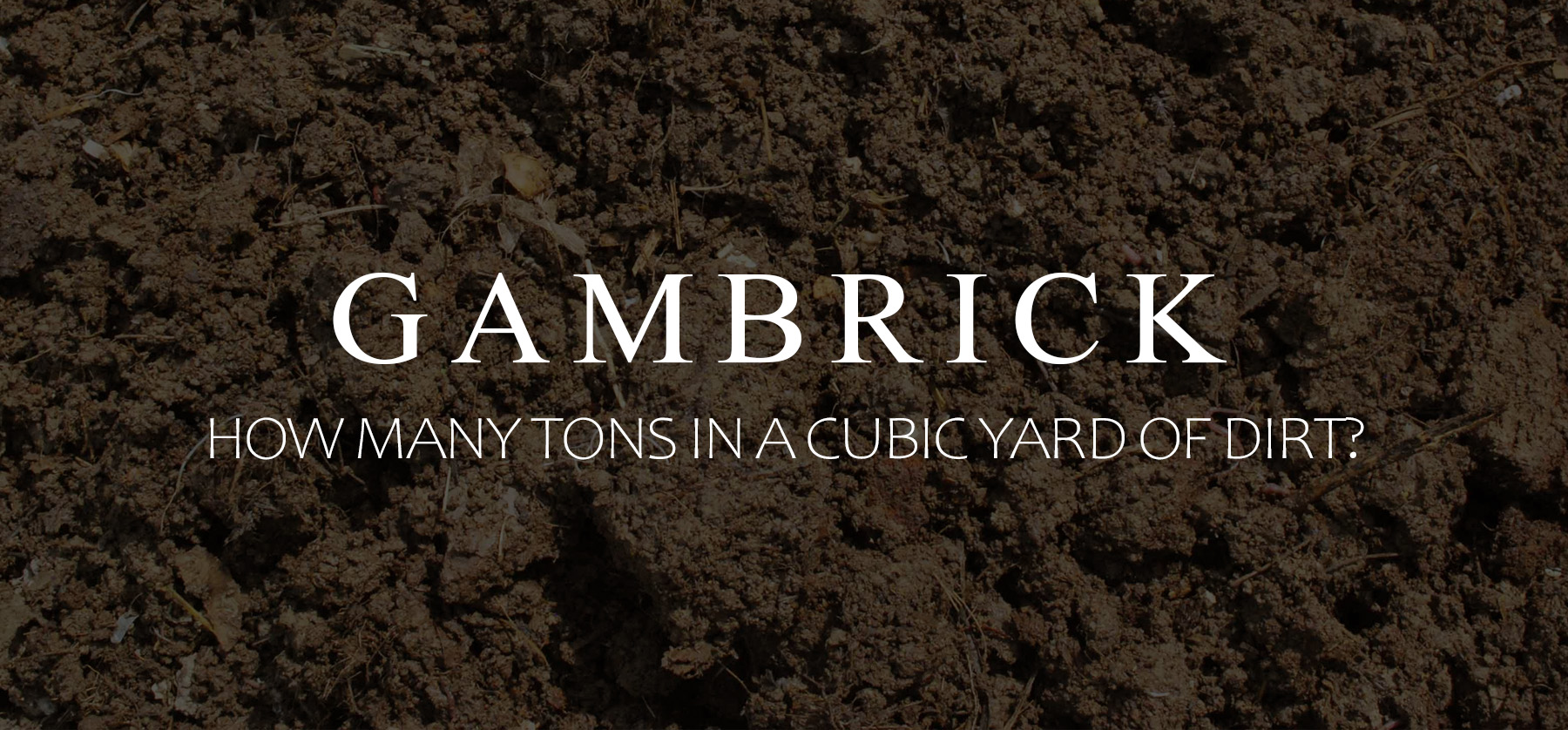 how many tons in a cubic yard of dirt banner