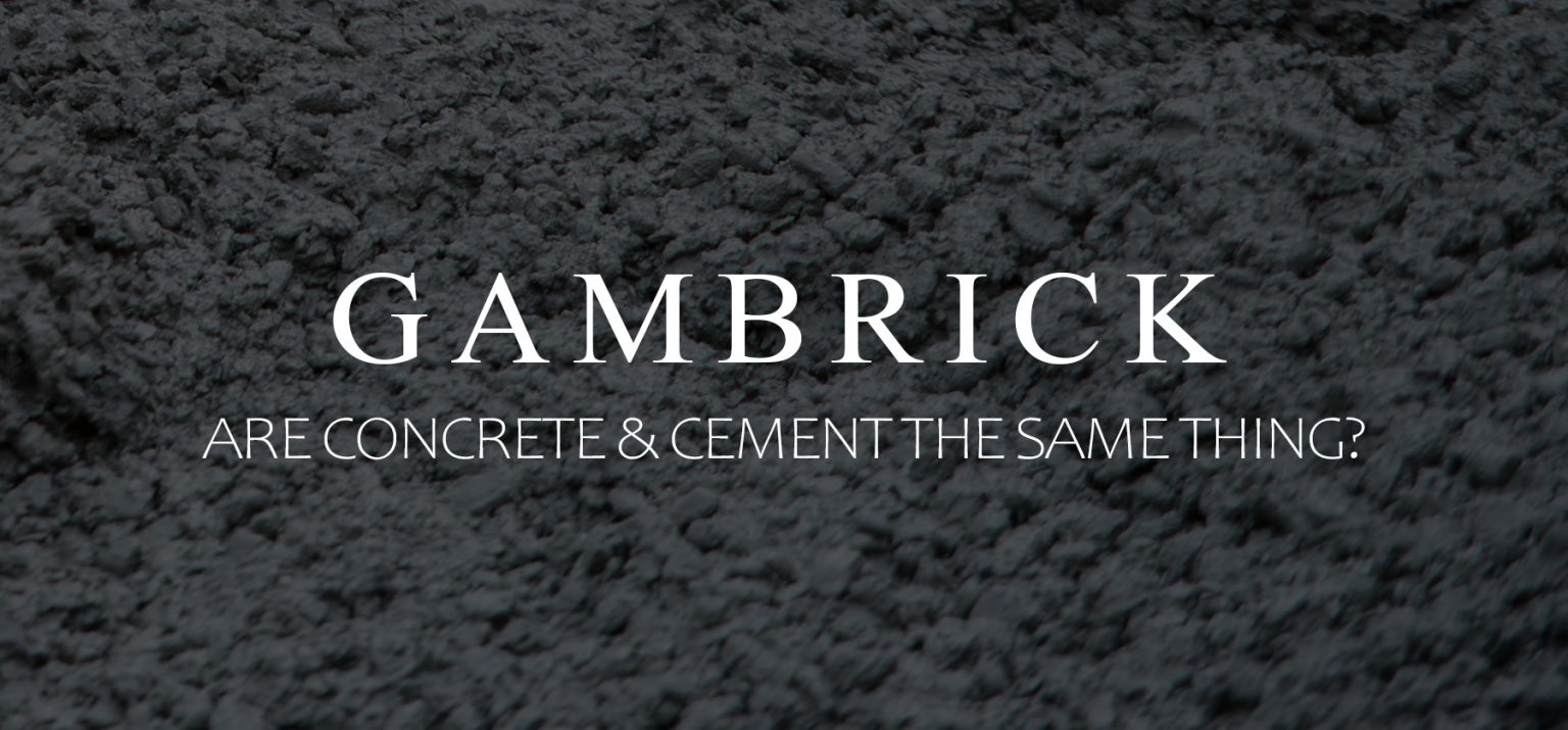 Are Concrete And Cement The Same Thing?
