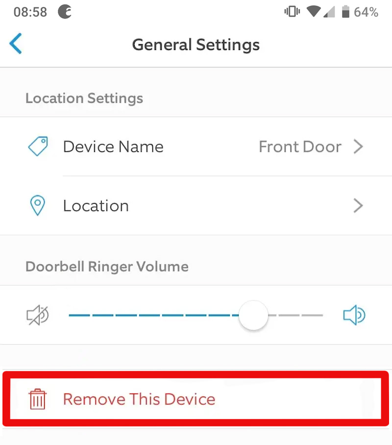 how to reset a Ring Doorbell step 4