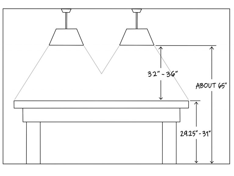 How High To Hang Pool Table Lights