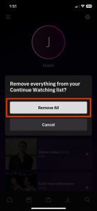 how to see watch history HBO Max app step 10.1