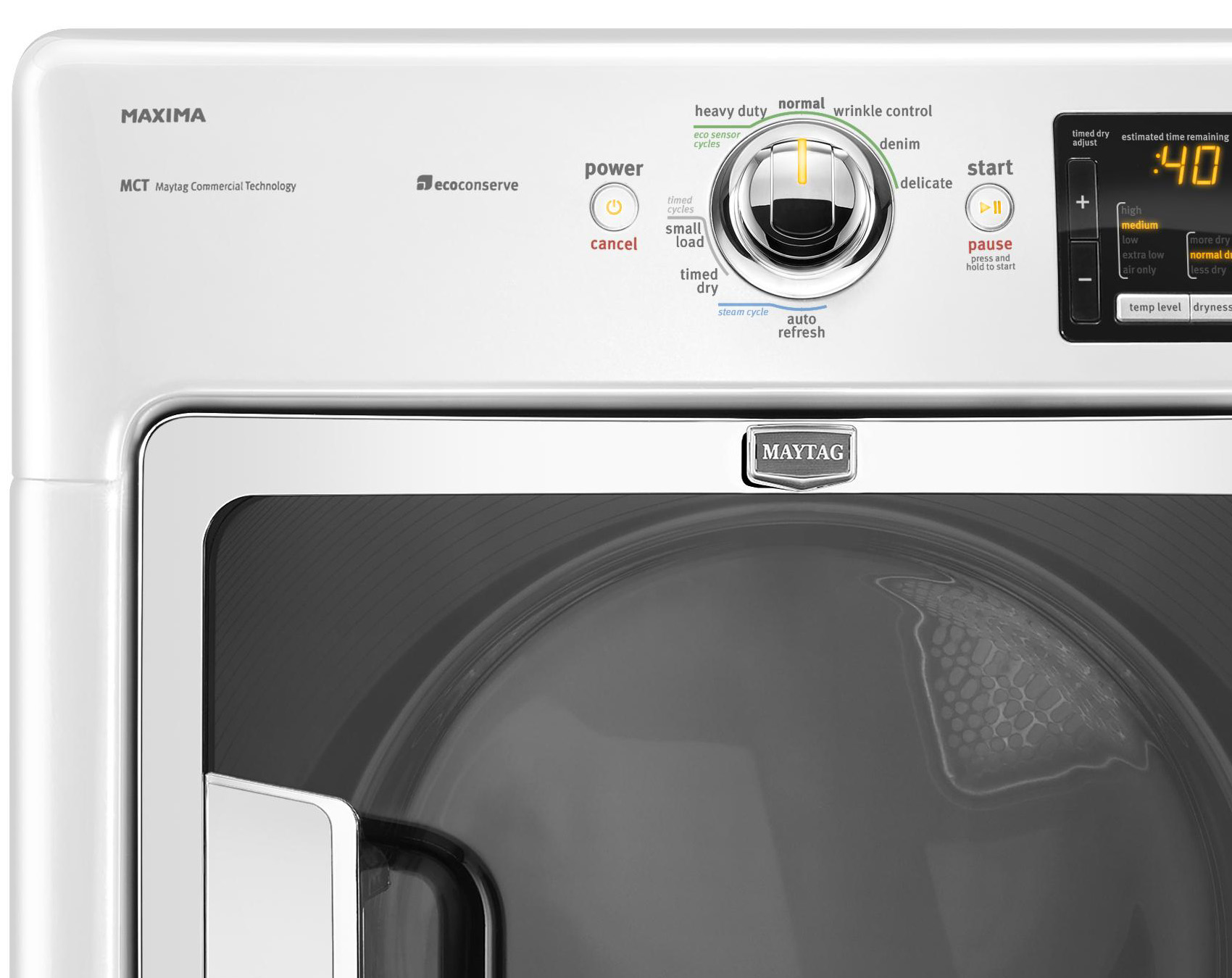 how to reset Maytag dryer 2.0