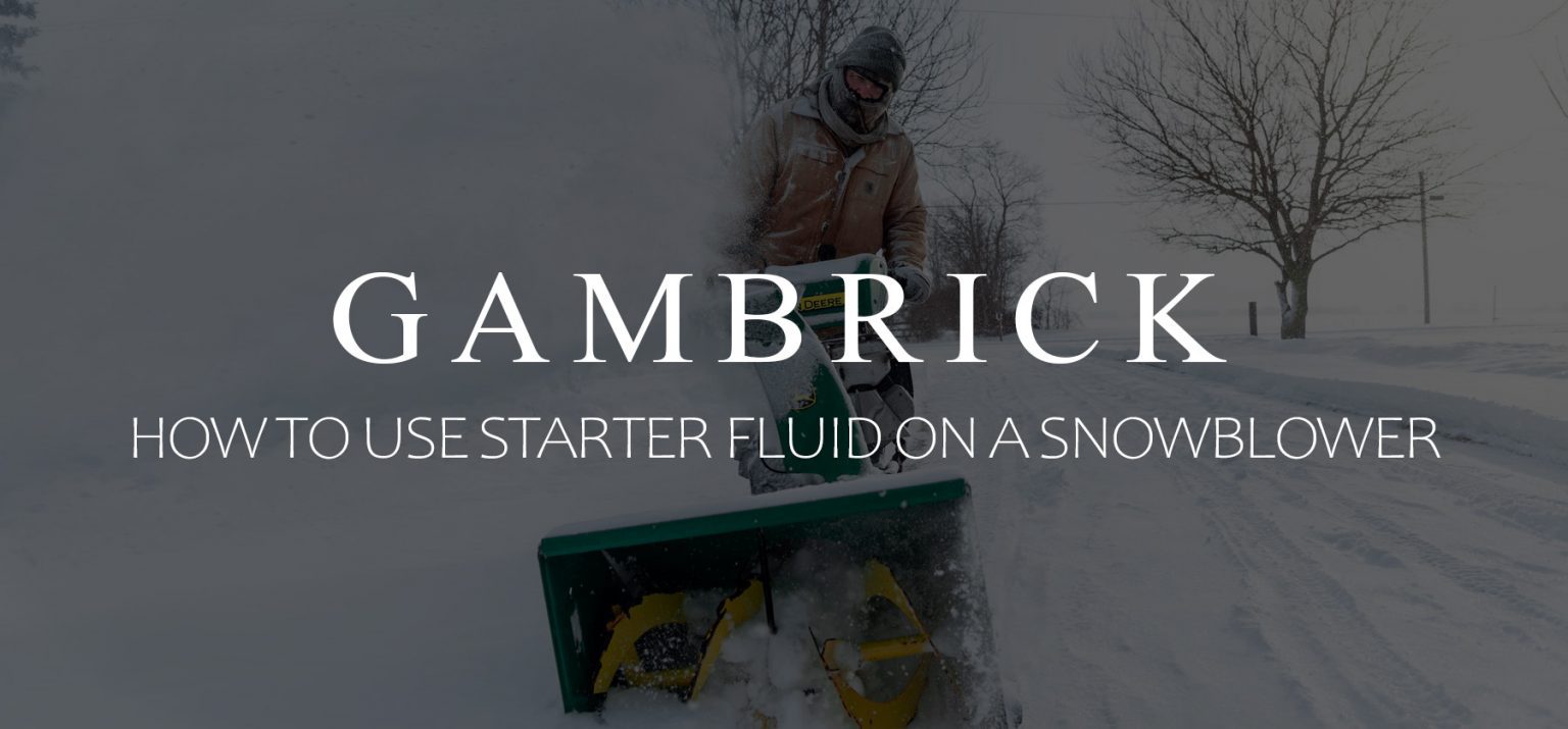How To Use Starter Fluid On A Snowblower