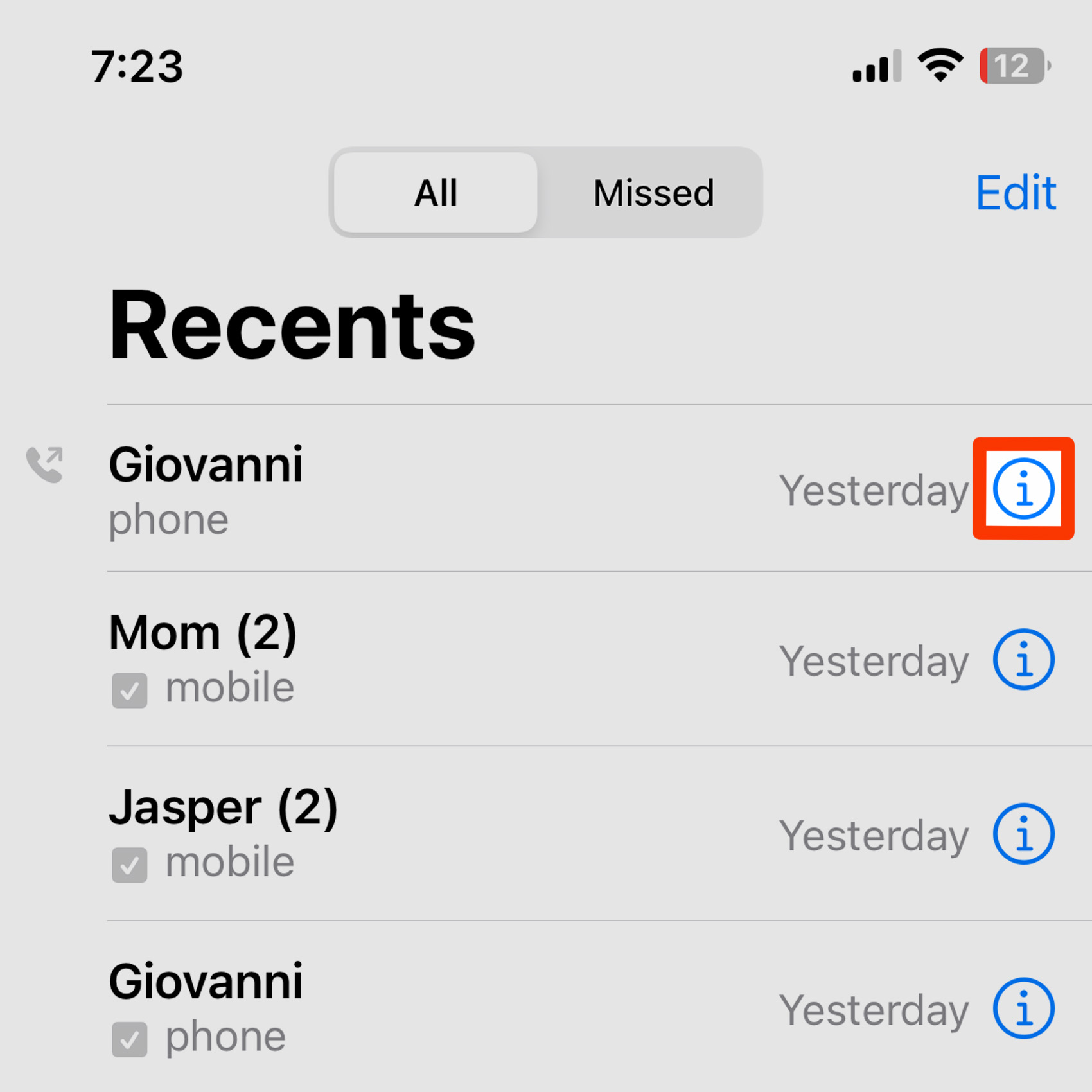 step 3. what does canceled call on iPhone mean 1.0