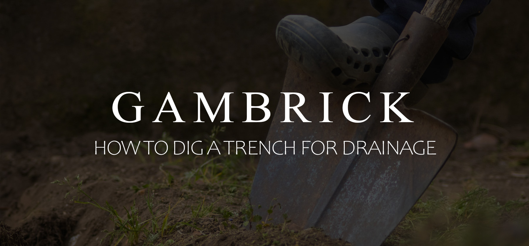 how to dig a trench for drainage banner 1.0