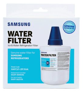 how to reset Samsung refrigerator water filter- HAFCU1 filter 1.0