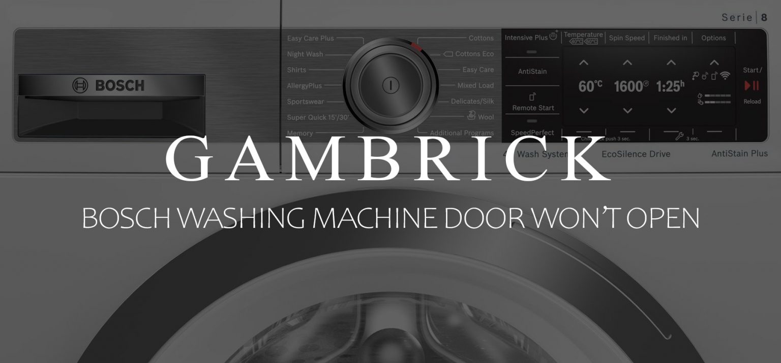 Bosch Washing Machine Door Won't Open