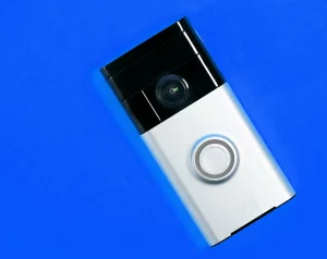 Ring doorbell pro on a royal blue background 1.0